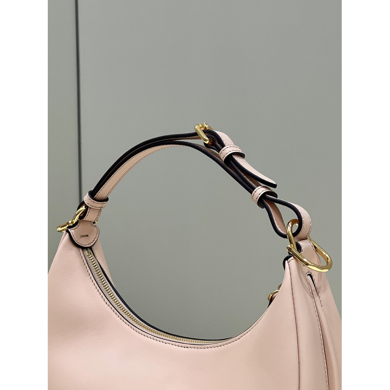 F**di small F**digraphy pale leather bag pink