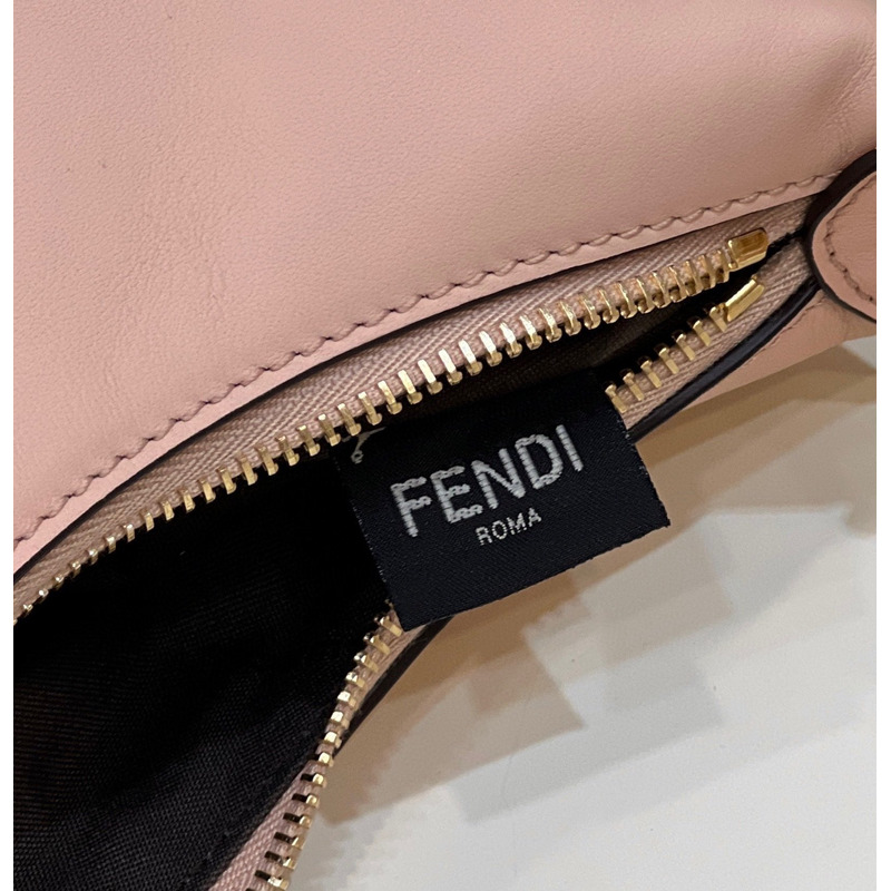 F**di small F**digraphy pale leather bag pink