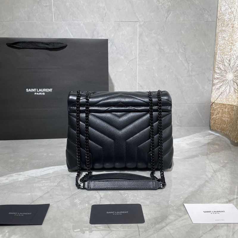 Saint Laurent Toy LouLou Shoulder Bag in Black
