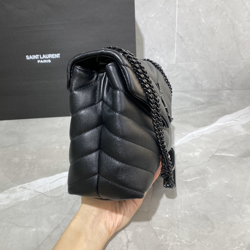 Saint Laurent Toy LouLou Shoulder Bag in Black