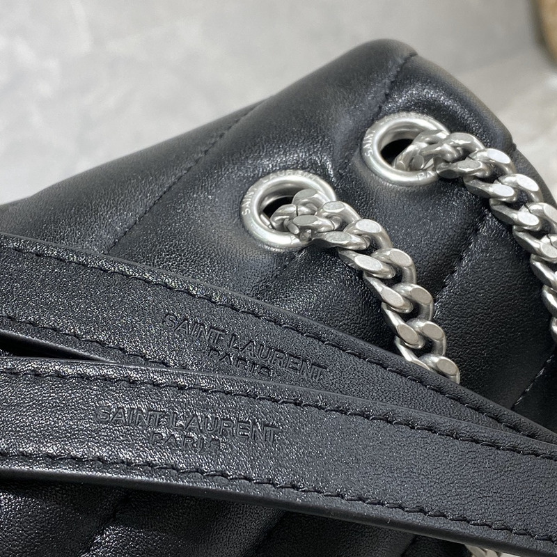 Saint Laurent Toy LouLou Shoulder Bag in Black