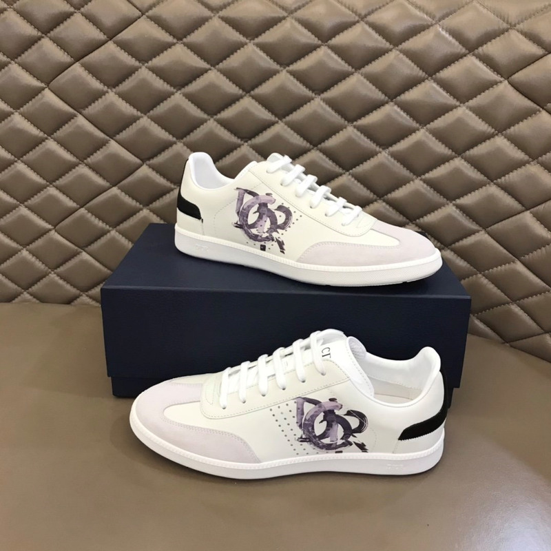 D*or b27 printed low-top sneakers light grey