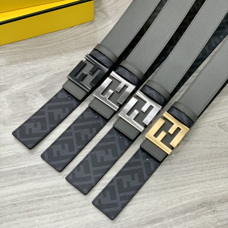 F**di squared ff belt grey leather belt