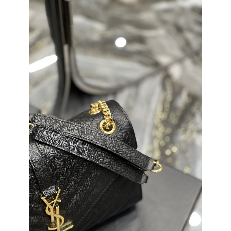 Saint Laurent Grain Leather Envelope Medium Bag