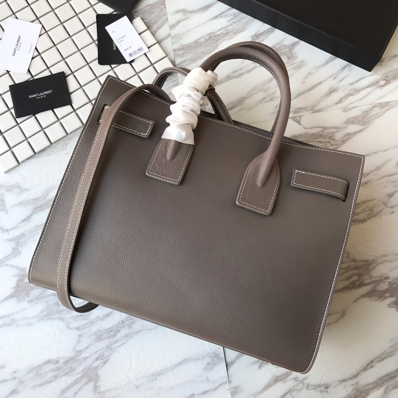 saint laurent new sac de jour Di*m*nd pattern white line organ bag series handbag gray