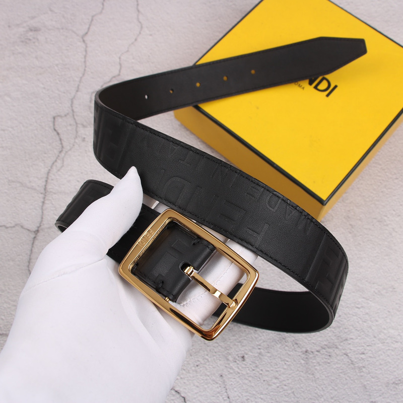 F**di gold logo belt