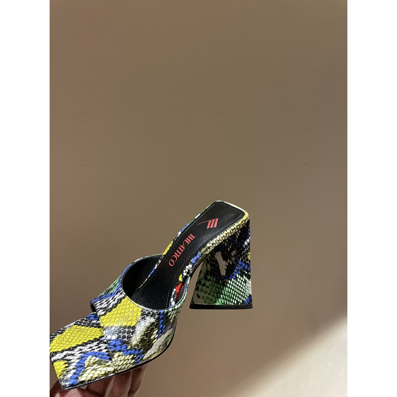 TheAttico Devon snake-print leather sandals