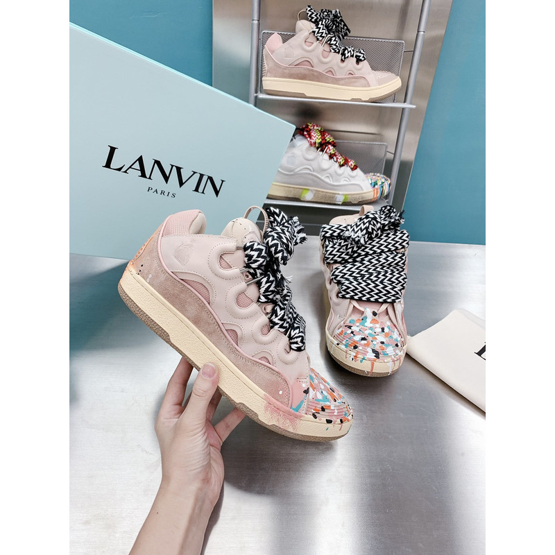 Lanvin x Gallery Dept.Curb Leather Sneaker Pale Pink Multi