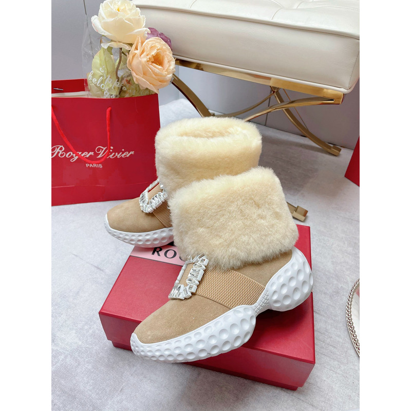 roger u1u1er light socks strass buckle ankle boots in brown