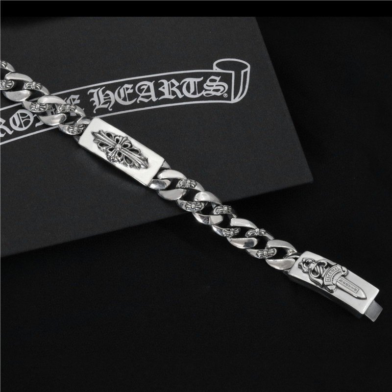 Ch*0me heart chain bracelets id bracelet bracelets