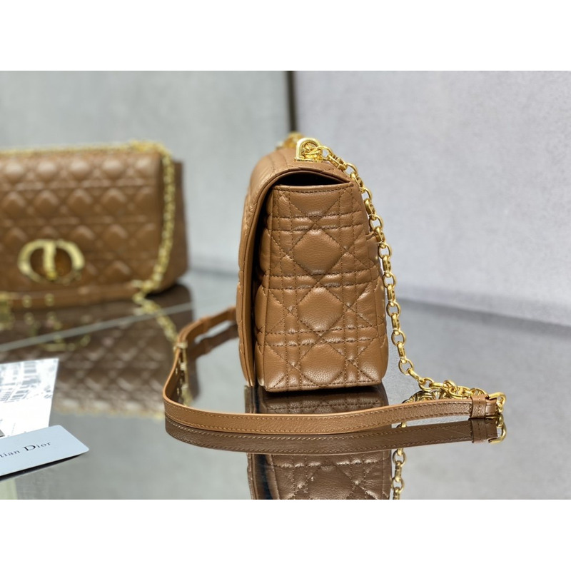 D*or caro bag beige soft calfskin brown
