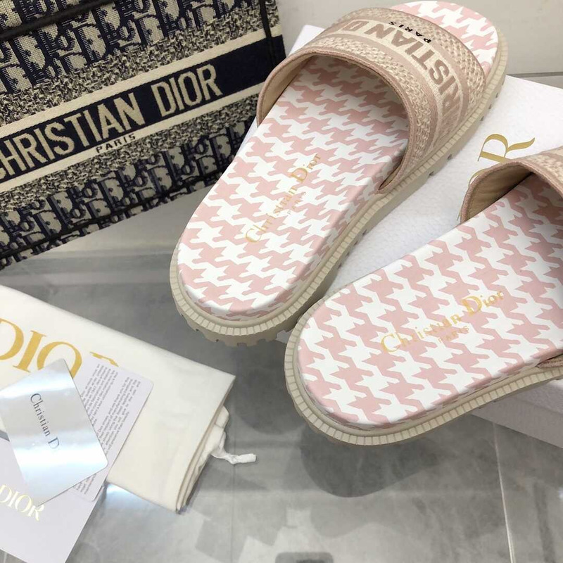 D*or leather sandals beige