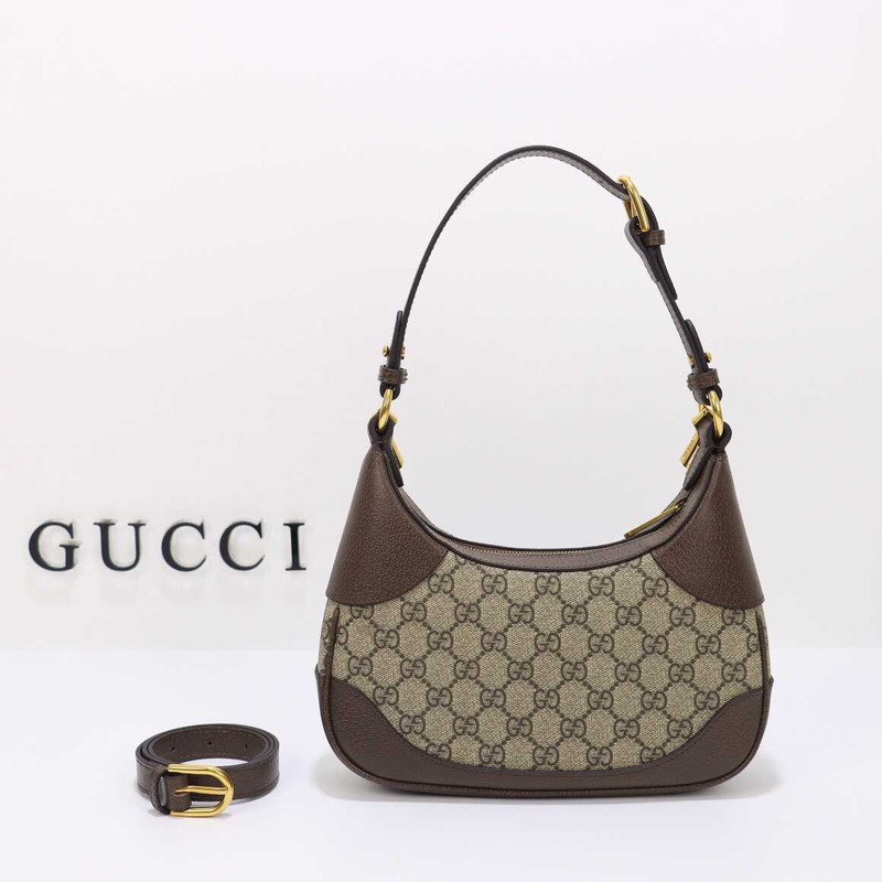 G*u*i aphrodite small crescent shoulder bag monogram
