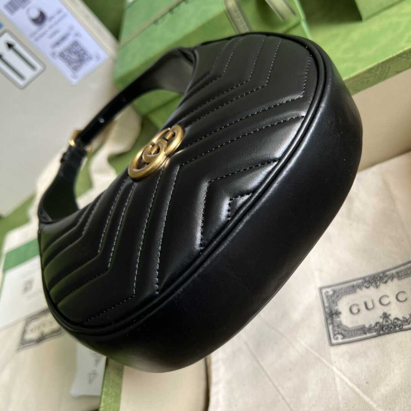 G*u*i gg marmont matelassé mini bag black