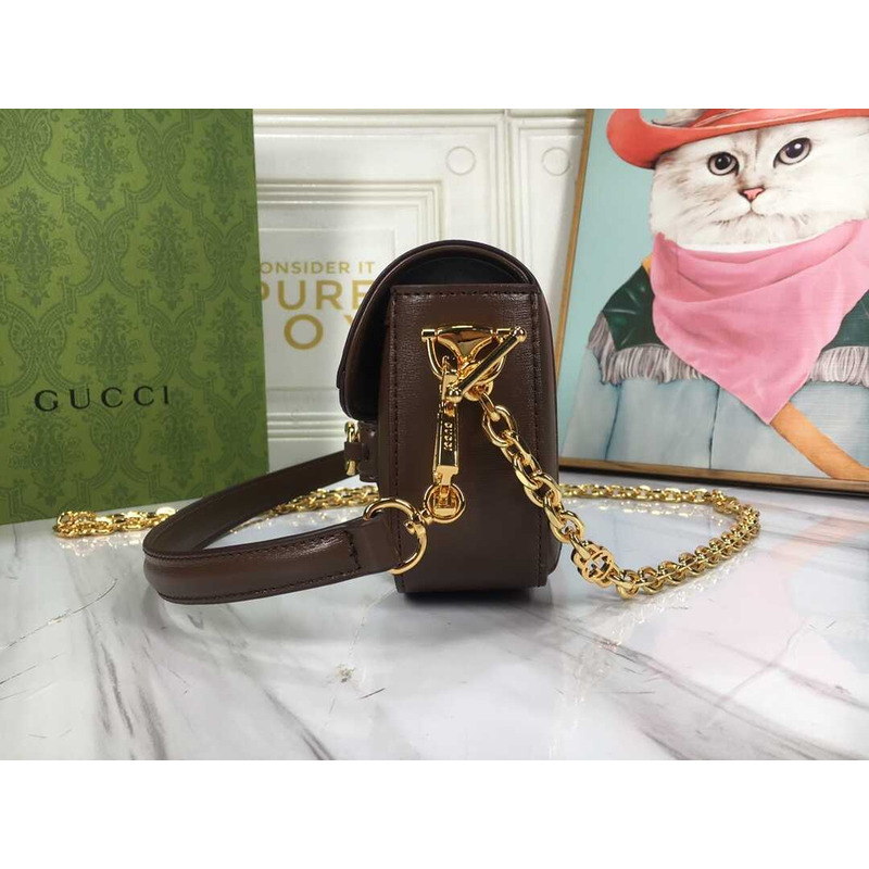 G*u*i horsebit1955 shoulder bag small size brown monogram