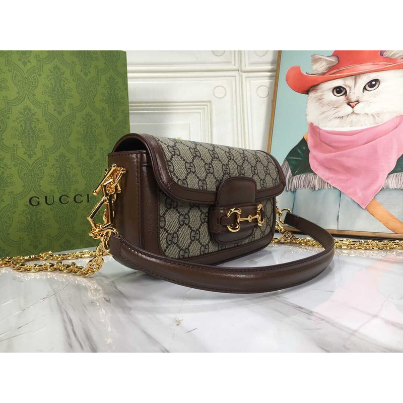 G*u*i horsebit1955 shoulder bag small size brown monogram