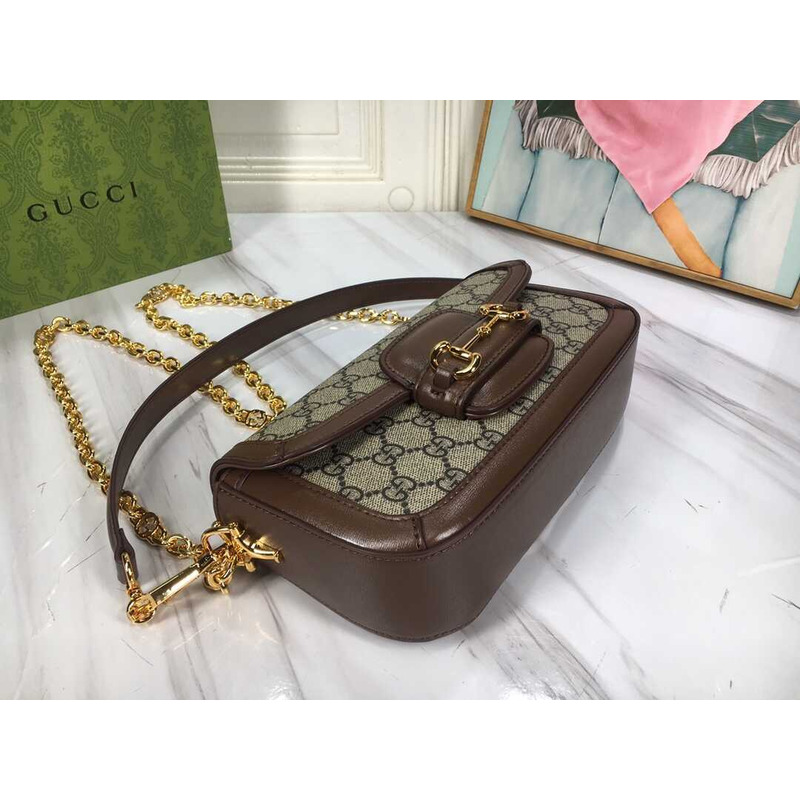 G*u*i horsebit1955 shoulder bag small size brown monogram