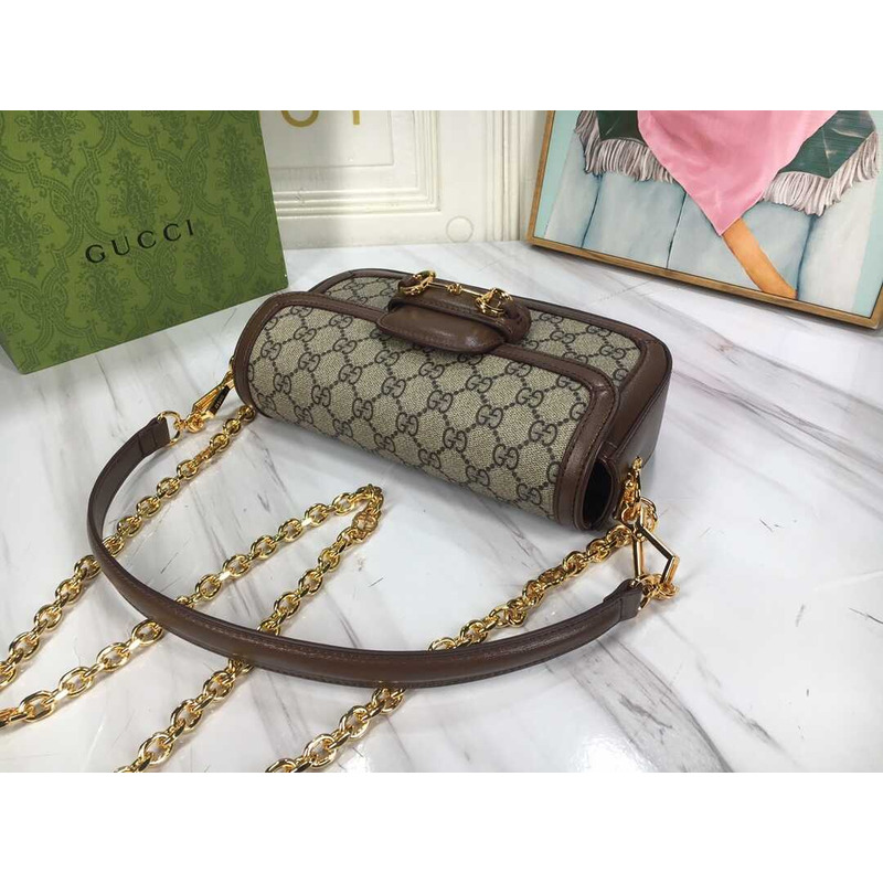 G*u*i horsebit1955 shoulder bag small size brown monogram
