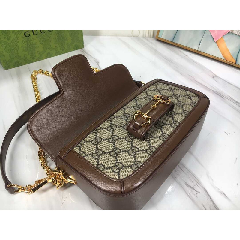 G*u*i horsebit1955 shoulder bag small size brown monogram