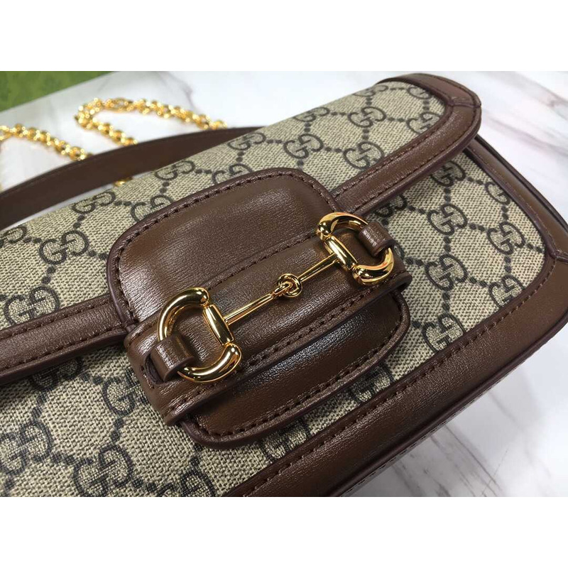 G*u*i horsebit1955 shoulder bag small size brown monogram