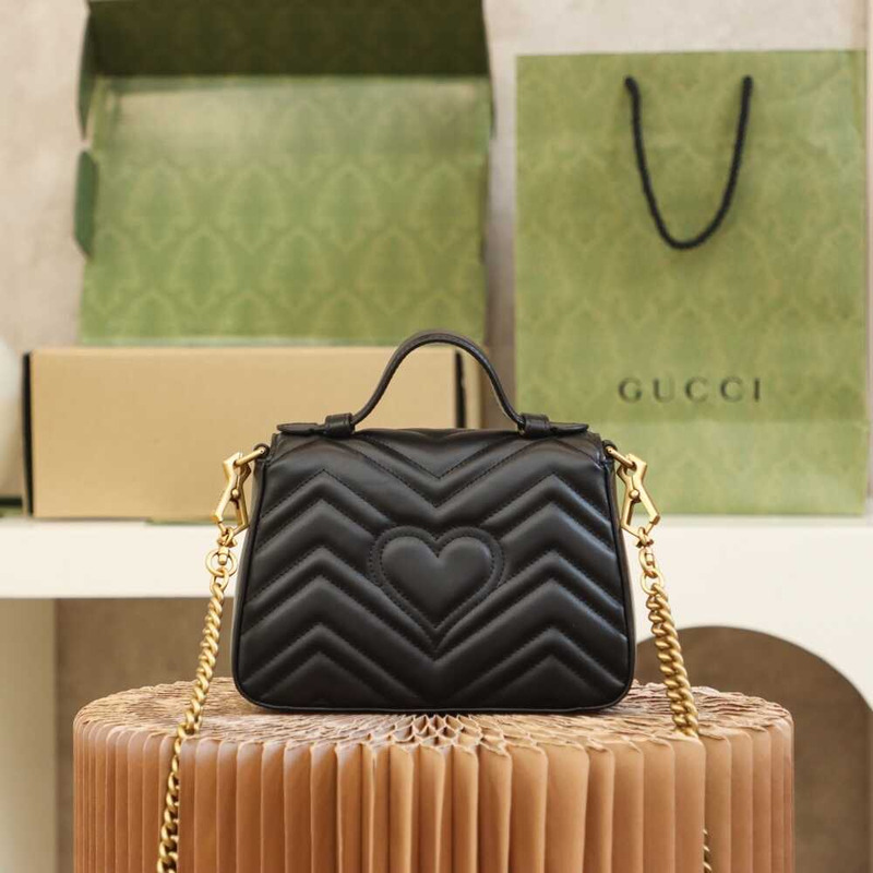 G*u*i gg marmont mini top handle bag black