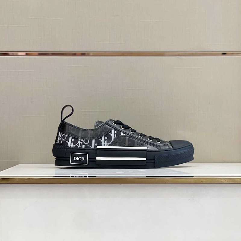 D*or essentials b23 loetop sneaker black and white D*or oblique canvas black