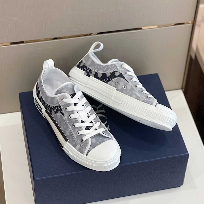 D*or essentials b23 lowtop sneaker black and white D*or oblique canvas white