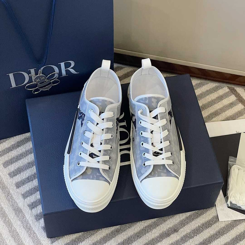 D*or essentials b23 lowtop sneaker black and white D*or oblique canvas white