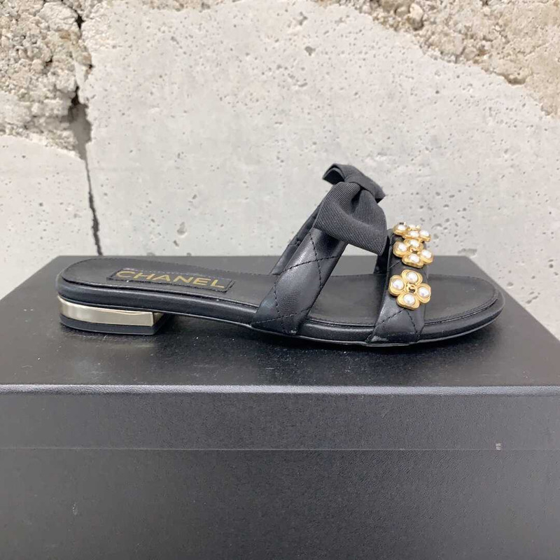 Ch*el casual style party style office style elegant style mules black
