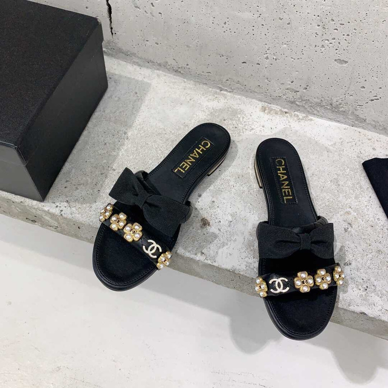 Ch*el casual style party style office style elegant style mules black