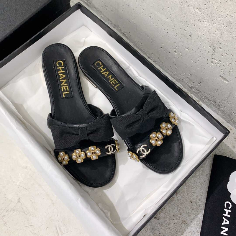 Ch*el casual style party style office style elegant style mules black
