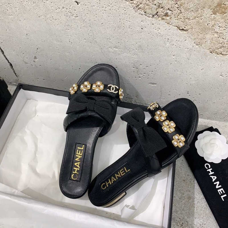 Ch*el casual style party style office style elegant style mules black