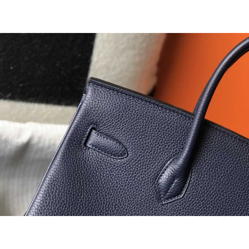 H**mes  birkin togo 35 gris tourterelle dark blue