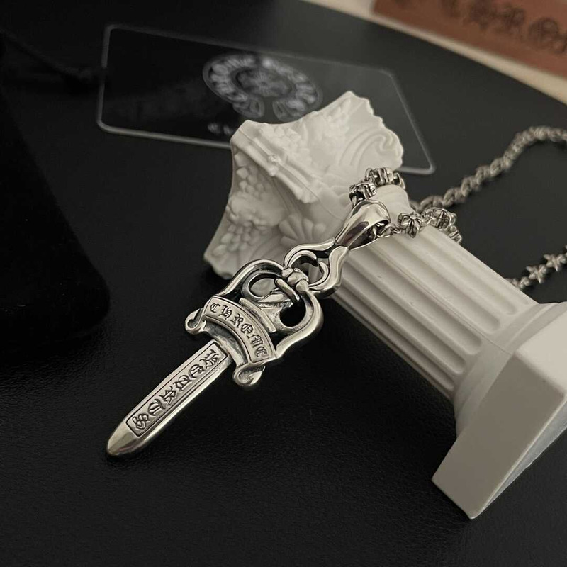 Ch*0me heart sword pendant necklace