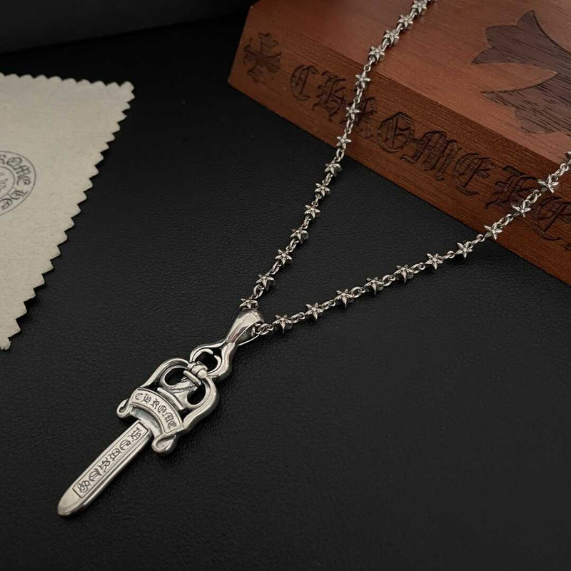 Ch*0me heart sword pendant necklace