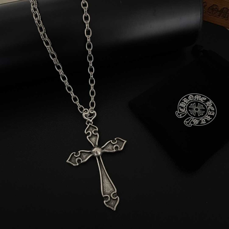 Ch*0me heart crucifix pendant necklace