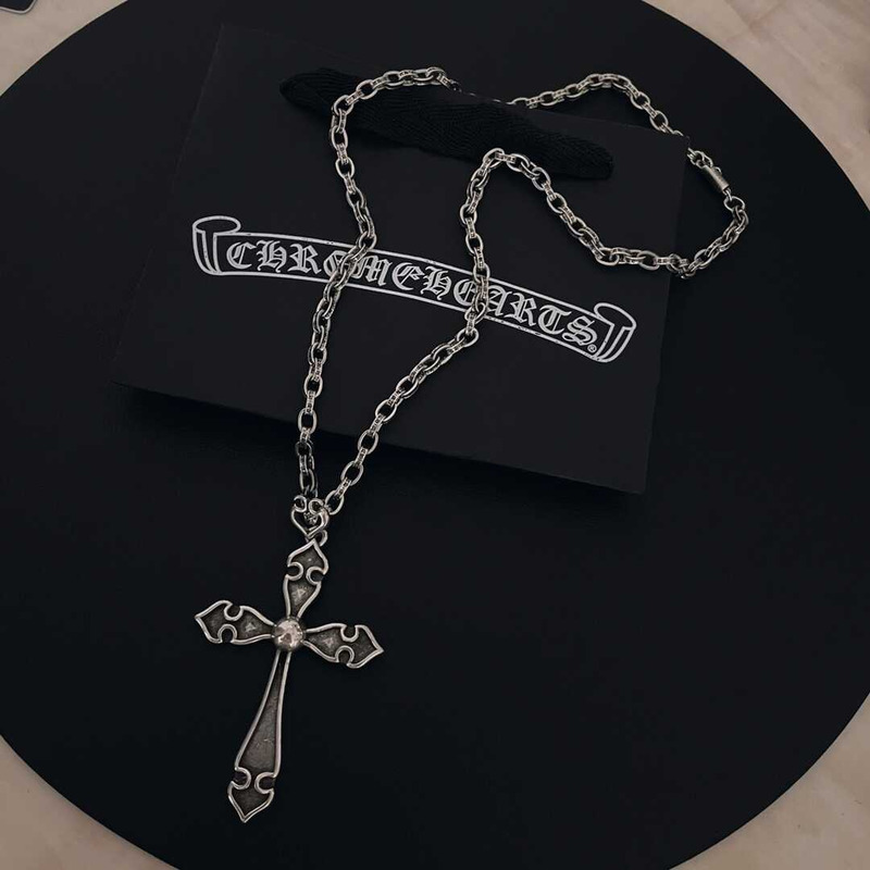 Ch*0me heart crucifix pendant necklace