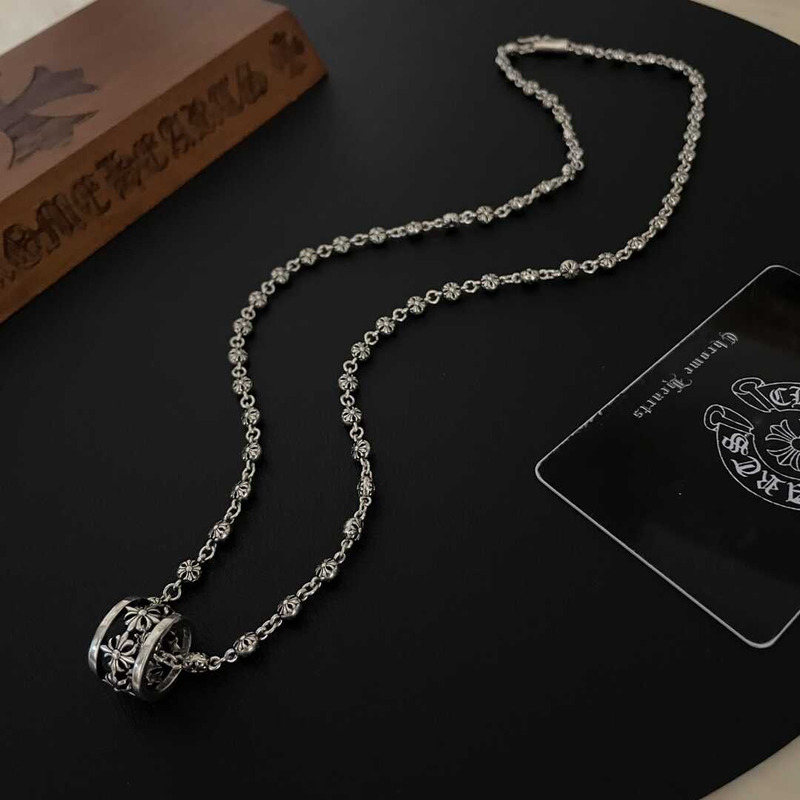 Ch*0me heart cross flower hollow ring pendant necklace cro heart style