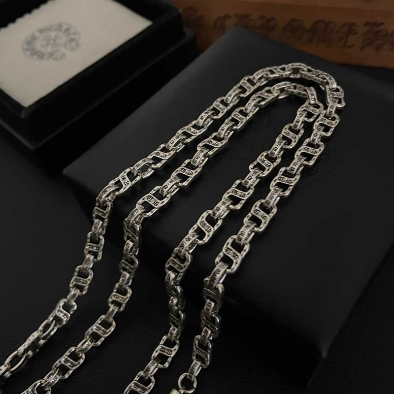 Ch*0me heart titanium steel crow heart cross necklace