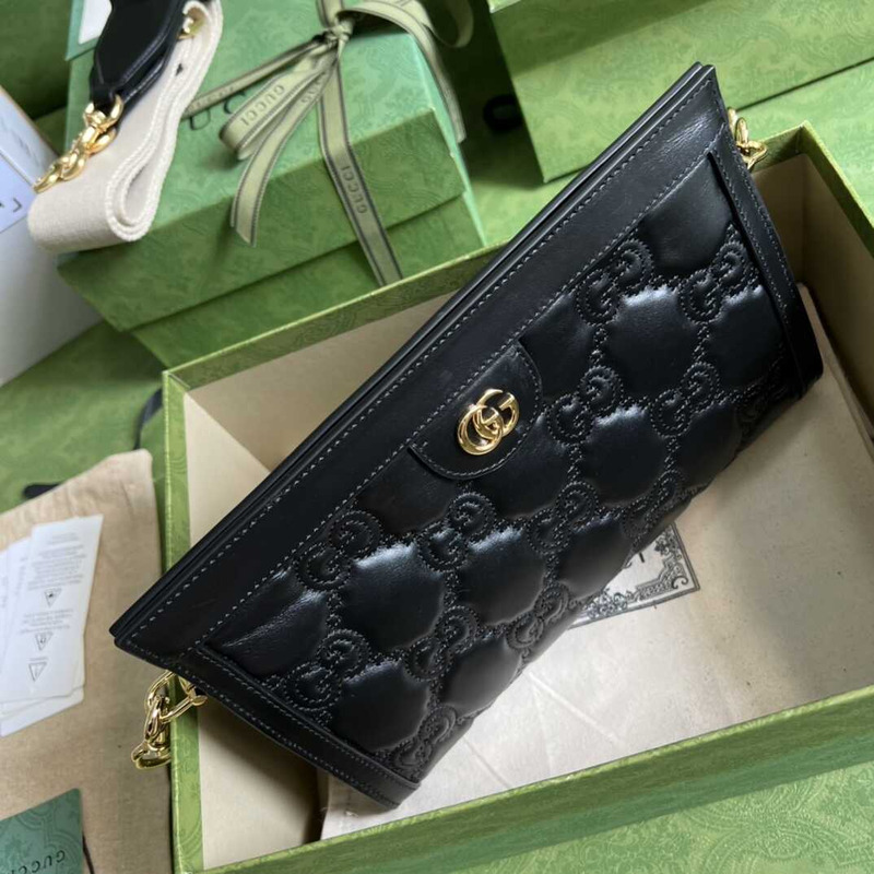 G*u*i gg matelasse small bag black leather