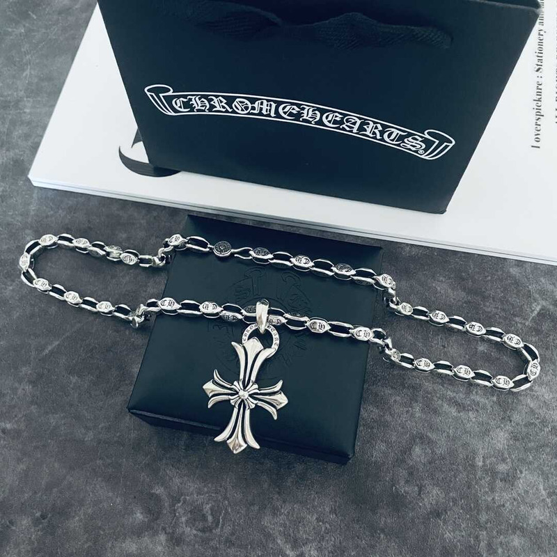 Ch*0me heart cross necklace