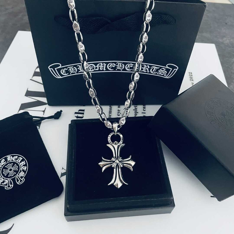 Ch*0me heart cross necklace