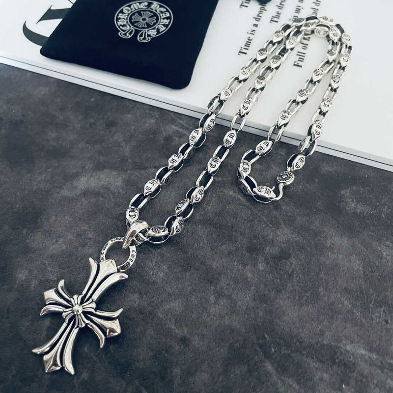 Ch*0me heart cross necklace