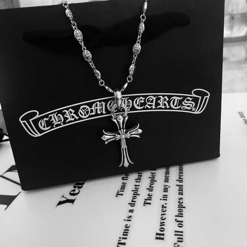 Ch*0me heart cross necklace