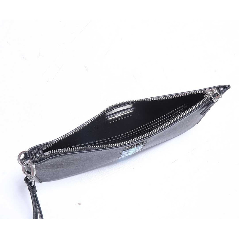 Pra*a leather pouch black