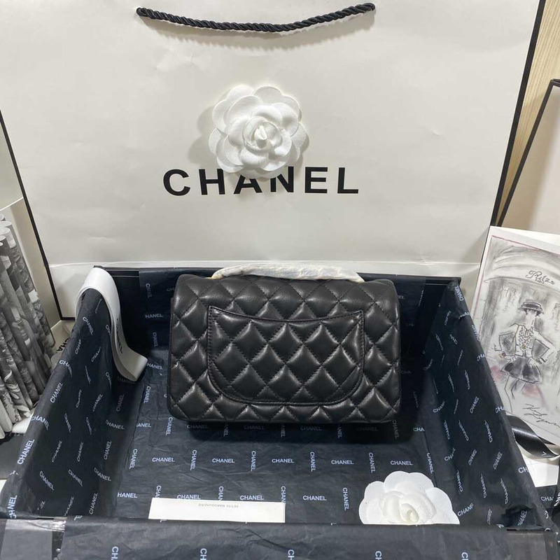 Ch*el classic flap mini shoulder bag black