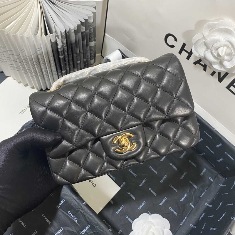 Ch*el classic flap mini shoulder bag black