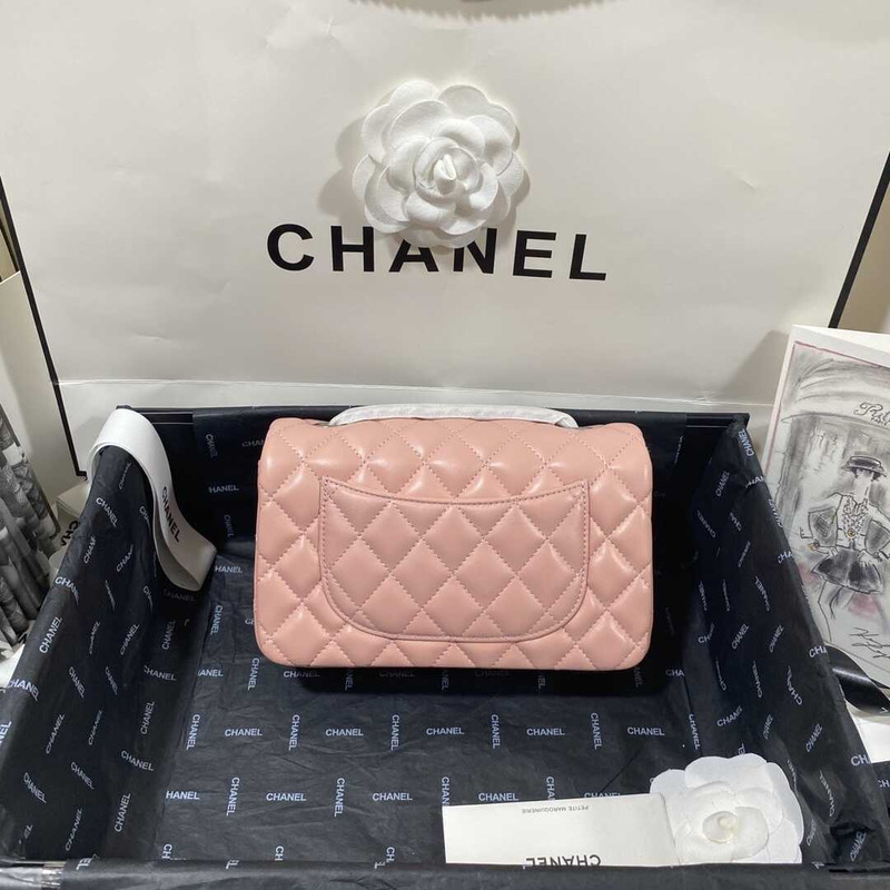 Ch*el classic flap mini shoulder bag pink