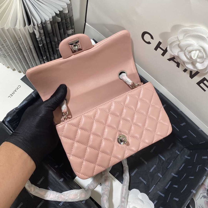 Ch*el classic flap mini shoulder bag pink