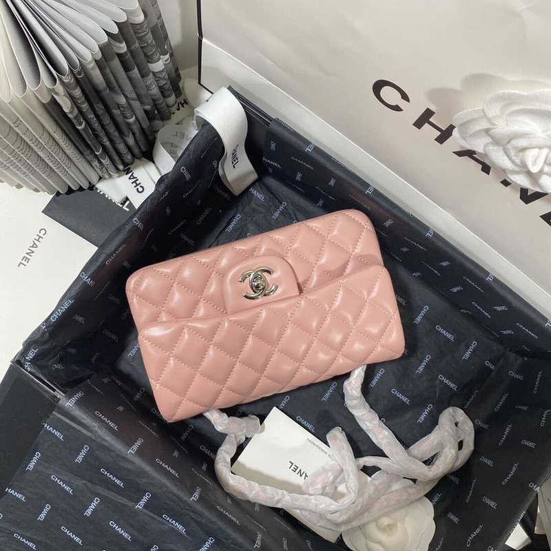 Ch*el classic flap mini shoulder bag pink